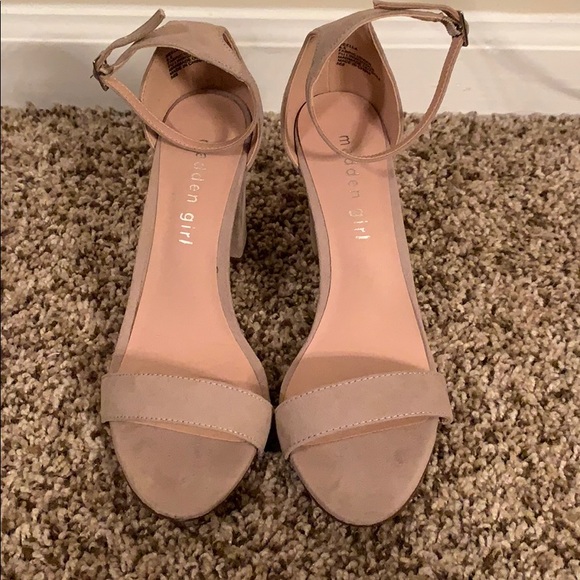 Madden Girl Shoes - Nude Block Heels